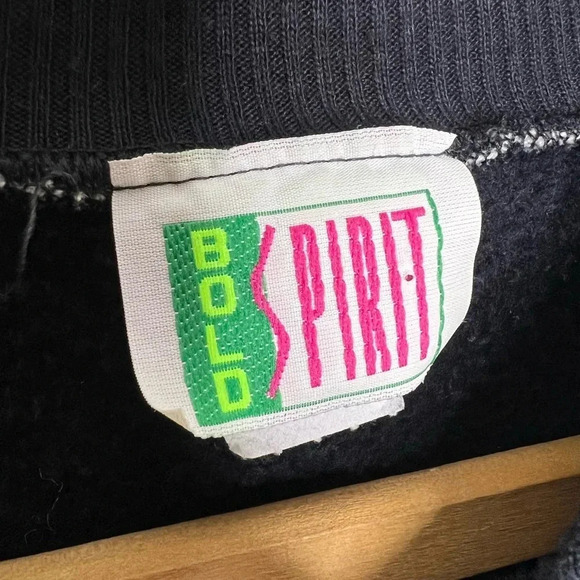 BOLO SPIRIT 1980s double collar pullover patch pocket color block sweatshirt - Picture 7 of 9